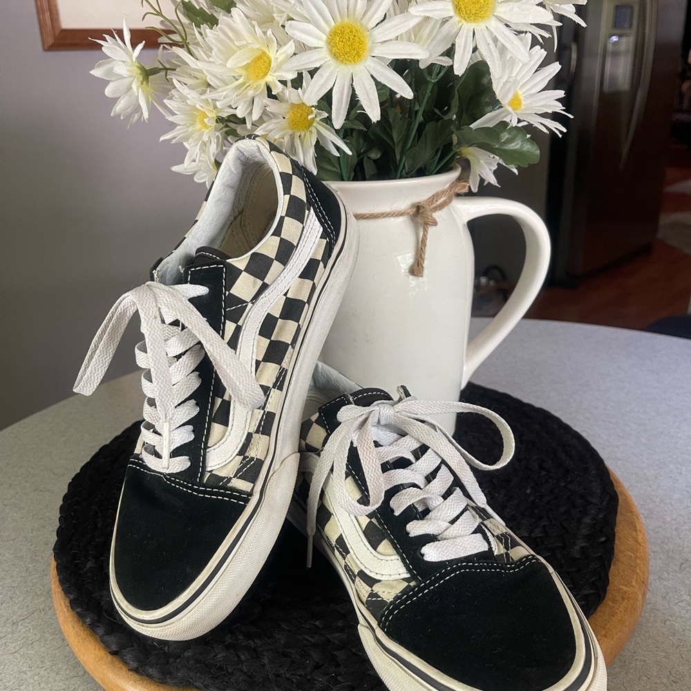 Vans Classic Black and White Checkered Shoes
